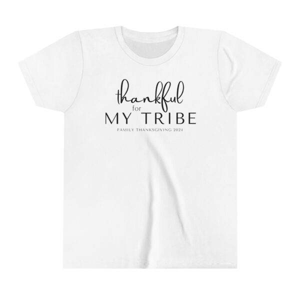 Thankful For My Tribe Simple Minimalist Youth Short Sleeve Tee