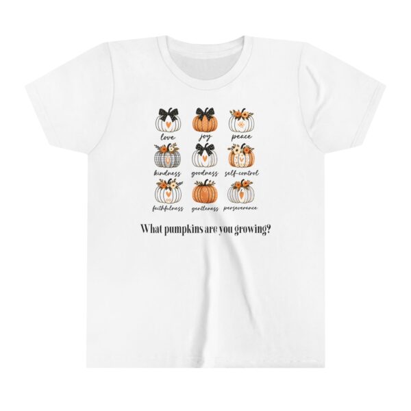 Pumpkin Themed 9 Fruits of the Holy Spirit Youth Short Sleeve Tee