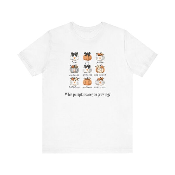 Pumpkin Themed 9 Fruits of the Holy Spirit Unisex Short Sleeve Tee