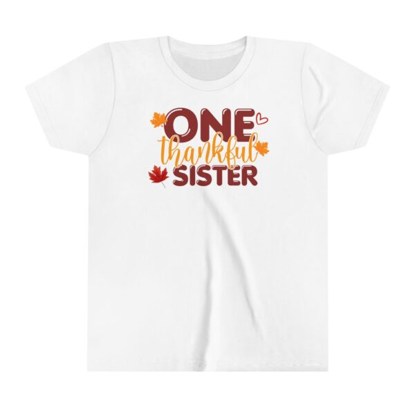 One Thankful Sister Youth Short Sleeve Tee