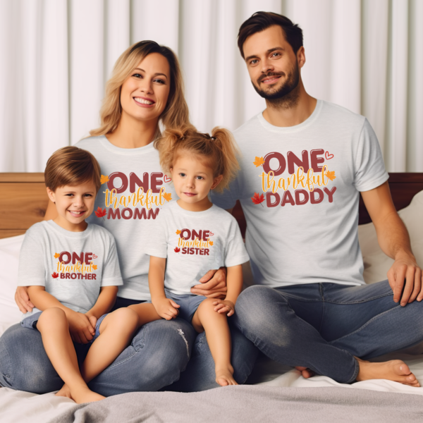 One Thankful Family Matching Tees